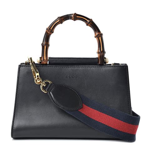 gucci nymphaea small|GUCCI Nappa Bamboo Small Nymphaea Top Handle Bag Black .